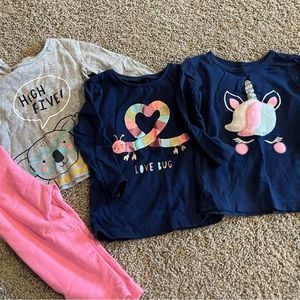 3 Shirts and Pink Leggings from Carter’s